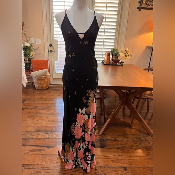 Free People Intimately Get To You Floral Lightweight Sleeveless Maxi Dress Sz S - Picture 3 of 12